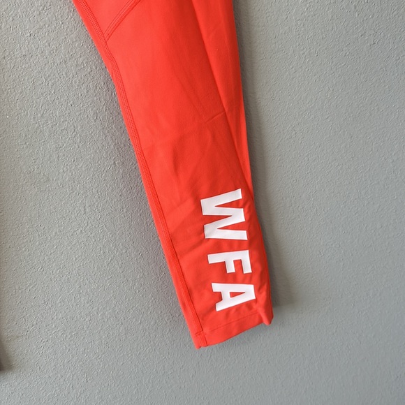 White Fox Orange High Waisted Leggings/Joggers Medium - Picture 9 of 14